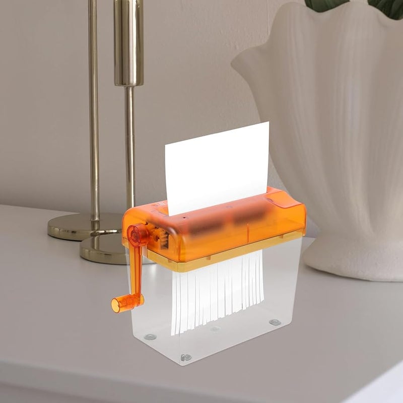 Mini Portable Manual Paper Shredder for Home Office Desktop Document Cutting Tool - Image 4